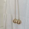 Nuevo Colgante Exquisito de Cacahuete Dorado para Bolso Colgante Mini Lindo Cadena de Hombro Cruzada Bolso Pequeño Decorativo de Verano