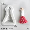 Forma de Silicone para Bolo Açucarado Flip Formato Passo Seco Vestido de Noiva Vestido de Princesa Argila de Chocolate