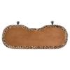 Almofada de Assento de Carro para Outono e Inverno, Pelúcia e Espessada para Aquecimento, Capa de Assento de Carro de Alta Qualidade com Decoração de Estampa de Leopardo para Uso Transfronteiriço
