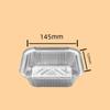 Plato de papel de aluminio rectangular, plato de papel para barbacoa, recipiente grueso, para llevar, para uso comercial, para hornear en el hogar, caja de aluminio desechable para hornear