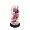 Flor Eterna Flor Seca Buquê de Sabonete Rosa Lâmpada com Cobertura de Vidro Romântico Dia dos Namorados Dia das Mães Presente para Meninas Atacado