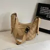 Bolsa de Tela de Nylon para Mujer 2025 Nueva Versátil Clásica Bolso Tote Acolchado Casual Gran Capacidad Bolso de Hombro Único Cruzado