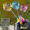 Rede de pesca infantil rede de pesca rede de captura de borboleta feita à mão atacado grande, média e pequena rede de pesca telescópica de aço inoxidável