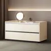 Mesita de noche de madera maciza de lujo ligero para dormitorio, Nuevo armario de almacenamiento simple, Armario de almacenamiento de estilo italiano moderno, Armario ensanchado