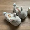 Zapatillas de Algodón con Bola de Leche y Conejito para Mujer Lindas de Invierno para Uso en Casa Estudiante Interior Suela Suave Felpa Calientes