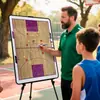 Pizarra táctica de baloncesto magnética de doble cara, portátil y con soporte, JIANNA, para que los entrenadores la usen durante ejercicios, partidos y sesiones de entrenamiento