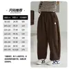 Pantalones de Niña Invierno 2026 Infantil 180g Terciopelo Zorro Plateado Retro Grueso Forrados de Borrego Pana Pantalones de Papá Pantalones de Zanahoria