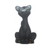 Nova estátua de animal de gato agachado transfronteiriço, artesanato em resina, ornamentos, três gatos sentados, flores, decoração de jardim doméstico