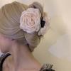 ¡Versión Alta! Pinza para el Pelo Caro Estilo Mismo Color Rosa Seco Clip de Presión Parte Trasera de la Cabeza Pinza de Tiburón Bloguero Accesorio para el Cabello para Mujeres