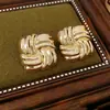 Pendientes Metálicos Cuadrados Transfronterizos Europeos y Americanos, Pendientes de Botón de Moda y Simples, Pendientes Únicos de Estilo Minimalista con Sentido de Diseño, Nicho
