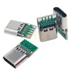 Assento fêmea USB 3.1 TIPO-C com placa fixa interface de dados de carregamento cabeça macho e fêmea C frente e verso dupla face DIY