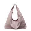Bolso Tote de Color Sólido de Gran Capacidad para Mujer, Nuevo Bolso de Hombro Simple Versátil Estilo Lazy, Bolsa de Tela Casual para Ir al Trabajo, Comprar para Mujer