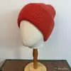 Gorro de Punto de Pelo de Conejo Versátil de Color Sólido para Hombres y Mujeres, Gorro Simple de Lana Estilo Japonés, Gorro de Punto Cálido para Otoño e Invierno que Protege las Orejas