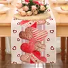 Amazon Novo Caminho de Mesa Dia dos Namorados Linho Toalha de Mesa Estampada Decoração de Casa Sofá Festa Decoração de Atmosfera Festiva