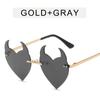 Gafas de sol Cabeza de Toro Diabólica transfronterizas personalizadas para fiesta de bola gafas de sol moda europea y americana divertidas gafas de sol de metal moda