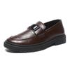 Zapatos Casuales para Hombre, Zapatos tipo Beanie, Transpirables para Primavera y Verano, Piel Suave, Suela Blanda, Slip-On, Zapatos de Cuero Casuales para Conducir, para Repartos