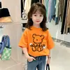 Camiseta de Manga Corta para Bebé Niña 2026 Verano Algodón Puro Estilosa Fresca y Linda Dibujo Animado Niña Tops