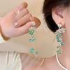 Aretes de Borla con Cuentas de Flores de Aliento Nocturno ~ Aretes de Tuerca para Mujer con Flores de Color Contraste Retro, Aretes de Tuerca para Vacaciones, Aretes de Estilo Étnico