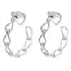 Explosões transfronteiriças metal vento C-shaped ear clip corrente oca retrô alto padrão temperamento feminino brinco de orelha atacado