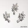 Liga de Prata Antiga Estilo Retro Novo Chinês Pingente Acessórios DIY Pingente de Chaveiro Borboleta Coração Pingente Colar Pulseira Joias