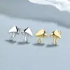 Pendientes de tuerca con diseño de hongo para mujer, plata de ley 925, diseño de personalidad de moda, sentido de diseño, pendiente de hongo para el lóbulo de la oreja, joyería de oreja de temperamento nicho