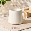 Fabricantes de tazas de cerámica, tazas de porcelana blanca, logotipo personalizado, taza de té de hotel con tapa, taza de regalo sencilla, impresión de letras