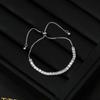 Oro Verdadero Galvanizado Micro-incrustado Zircón Elegante Joyería de Mano Diseño Nicho para Mujer Pulsera Ajustable de Tirar para Combinar con Todo Joyería de Mano