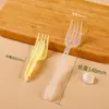 Tenedor Plegable Desechable para Fideos Instantáneos de 146 mm Tenedor de Plástico PP para Fideos Instantáneos Tenedor de Grado Alimenticio Tenedor Personalizado