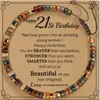 Pulsera Natural de Piedra Imperial para Mujer Regalo con Tarjeta de Bendición de Agradecimiento Pulsera Tejida de Piedra Picasso Hecha a Mano