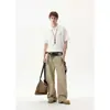 Camisa Polo Texturizada Estilo Old Money Rumeng para Homens, Versátil Caimento Solto Pulôver Casual para Casal Camiseta Top de Manga Curta Texturizada