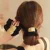 Elegante Anillo para el Cabello Metálico Negro Intestino Grueso Elegante Banda Elástica Cuerda para el Cabello para Mujer Tocado Cuerda para el Cabello Versátil Accesorios para el Cabello Avanzados