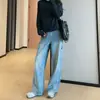 Pantalones cargo de pierna recta Zedaijiai para moldear las piernas, de cintura alta, adelgazantes, de pierna ancha para mujer, nueva colección de otoño 2026