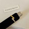 Anillo de Metal Mate de Zirconia Entrelazado para Mujer Moda Francesa de Lujo Ligero Temperamento Elegante Anillo Versátil