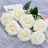 Serie de bodas, rosa artificial de 7 cabezas con diamantes, arreglo floral para bodas, accesorios para el lugar de celebración, decoración de flores falsas, Juanhua, venta al por mayor