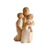 Escultura de Mãe com Filho da Amazonia Transfronteiriça Decoração de Casa Sala de Estar Estudo Mesa Decoração Artesanal Pai-Filho