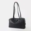 2026 Nuevo Modelo Bolso de Hombro Grande de Cuero de Vaca de Primera Capa para Viajes Diarios con un Toque de Lujo de Nicho Bolso Boston Bolso de Hombro para Bowling