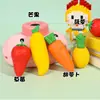 Borrador Gigante Creativo de Frutas Lindo Borrador de Mango Fresa Zanahoria Extra Grande Anti-Pérdida Papelería para Estudiantes