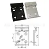 Hebilla de Riel Guía Industrial DIN35mm HS-A35 Soporte de Montaje Fijo Aleación de Aluminio Hebilla Blanca Negra