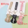 Pingente estiloso de couro estilo coreano de gatinho para bolsas femininas, tridimensional decorativo de couro com enchimento de algodão, enfeite pendurado para carro DIY
