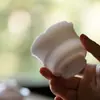 Taza de Cerámica de Gama Alta con Junta de Bambú con Esmalte Monocromático, Taza de Maestro, Taza para Cata de Té, Juego de Té Kung Fu, Taza de Té para Mujeres