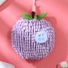 Toalla de mano de chenilla con diseño de frutas creativas, ideal para colgar en la cocina, absorbente, de secado rápido, pequeña.