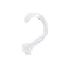Uña para la nariz de vidrio transparente transfronterizo Anillo para la nariz en forma de C Barra curva en forma de L Anillo para la nariz invisible Aretes de uña para el hueso de la oreja Uña para el ombligo perforado