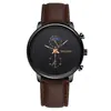 Procesamiento y Personalización del Fabricante Moda Popular de Comercio Exterior Reloj de Hombre Lunar de Dos Agujas Correa de Reloj para Hombre Reloj de Hombre de Cuarzo