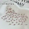 Pedras de strass rosa claro para nail art com fundo plano, diamantes K9 da moda, strass imitação em formato de estrela do mar para unhas postiças