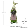 Decoración de jardín de animales de simulación, conejo de dibujos animados, decoración de jardín al aire libre, artesanías de decoración de jardinería realistas y creativas