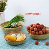 Hecho a Mano Bambú Productos de Bambú Cesta de Bambú Supermercado Sala de Estar Fruta Azul Cesta para Pan al Vapor Cesta de Almacenamiento de Bambú Cesta para Dim Sum