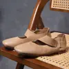Novedad Primavera 2024 Zapatos Cuadrados Pequeños Vintage Mori Hechos a Mano para Mujer Suela Suave Capa Superior Suave Piel de Vaca 20986