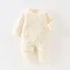 Mameluco para bebé, acolchado de 40 g, para otoño e invierno, 10A antibacteriano, mameluco estilo mariposa para recién nacido, ropa cálida para bebé, traje para gatear