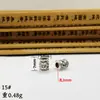 Xizang Plata Estilo Retro Barril Recto Cuentas DIY Accesorios para Joyería Hecha a Mano Pulsera Collar Cuentas de Agujero Grande Accesorios Metabo