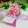 Explosiones transfronterizas Día de San Valentín caja tridimensional escrita a mano (puede agregar iluminación musical) Tallado de papel 3D regalos creativos para vacaciones